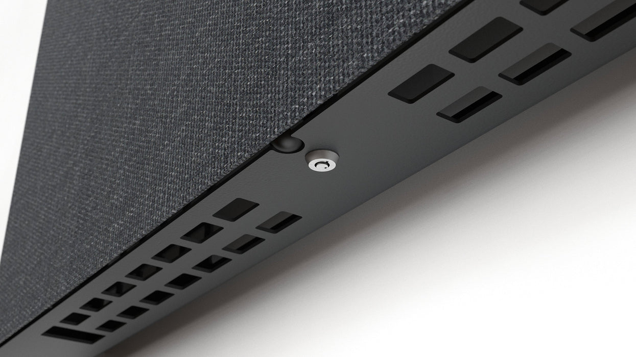 Heckler H735 AV Credenza 4U | Lockable, Fabric-Wrapped Video Conferencing Storage