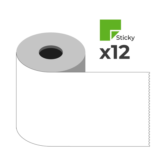 Star Micronics Permanent Linerless Labels - 80 (W) x 80m (L) x 25 (C) x Permanent Adhesive Box of 12 Rolls