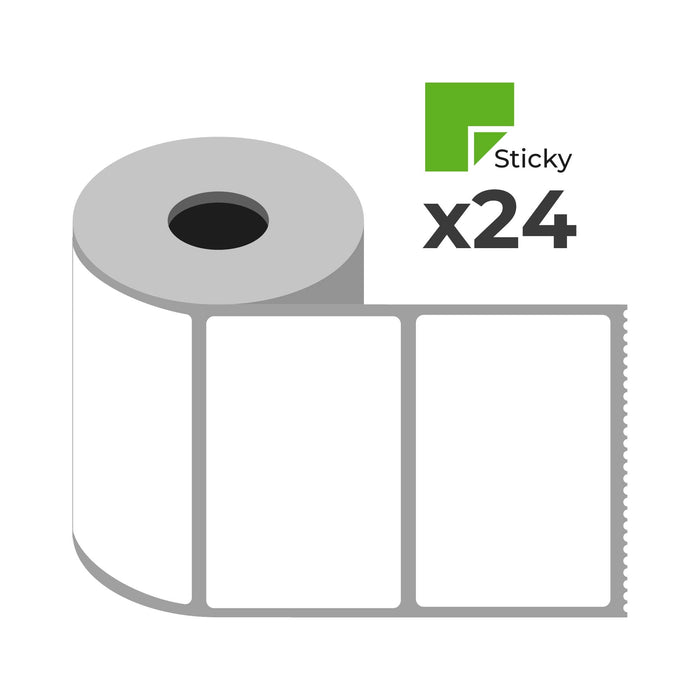 Capture Top-Coated Direct Thermal Labels - 56 (W) x 25 (H) x 25 (C) x 1000 Labels/Roll Box of 24 Rolls