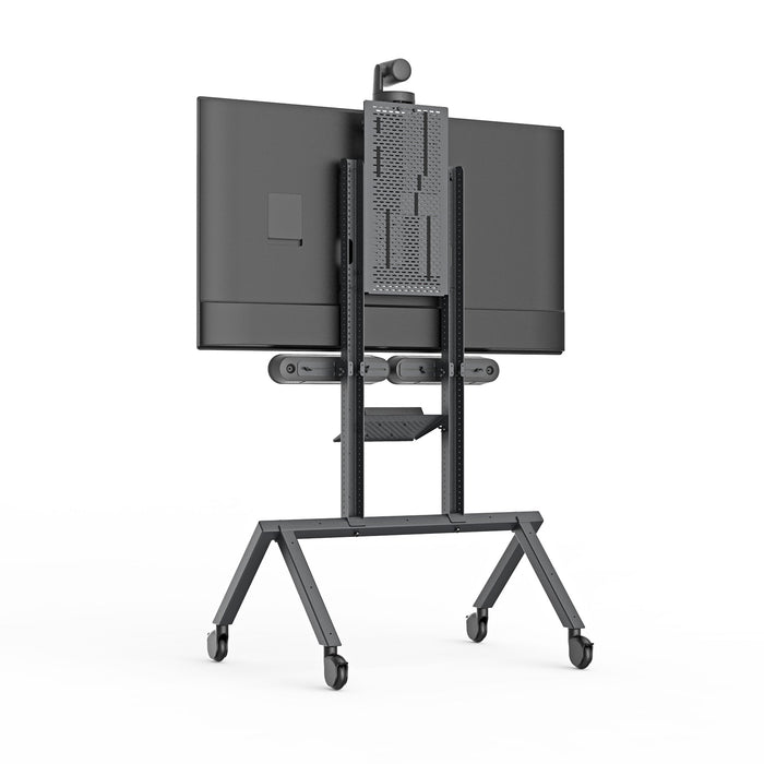 Heckler H715-BG AV Cart for Logitech Rally Plus | Mobile Meeting Room Solution