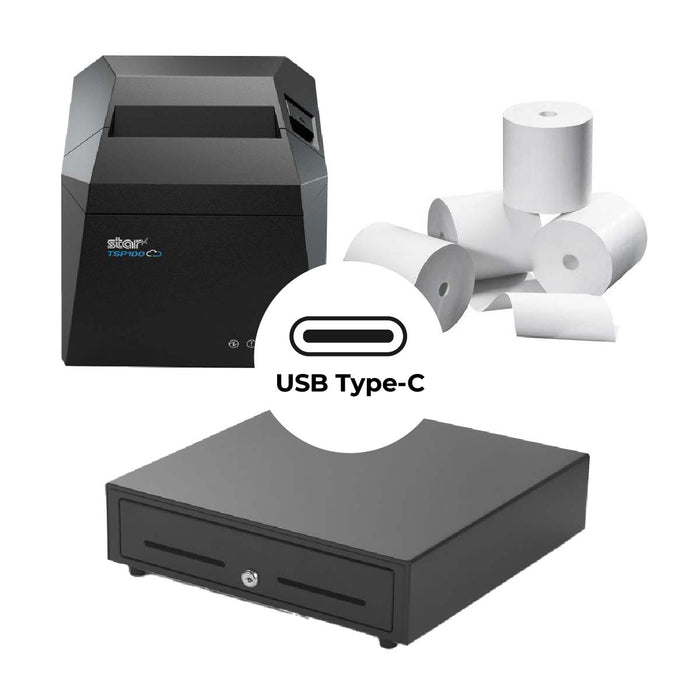 Windows & Android POS Starter Kit: Star TSP143IV UE | USB-C, Ethernet LAN & CloudPRNT™