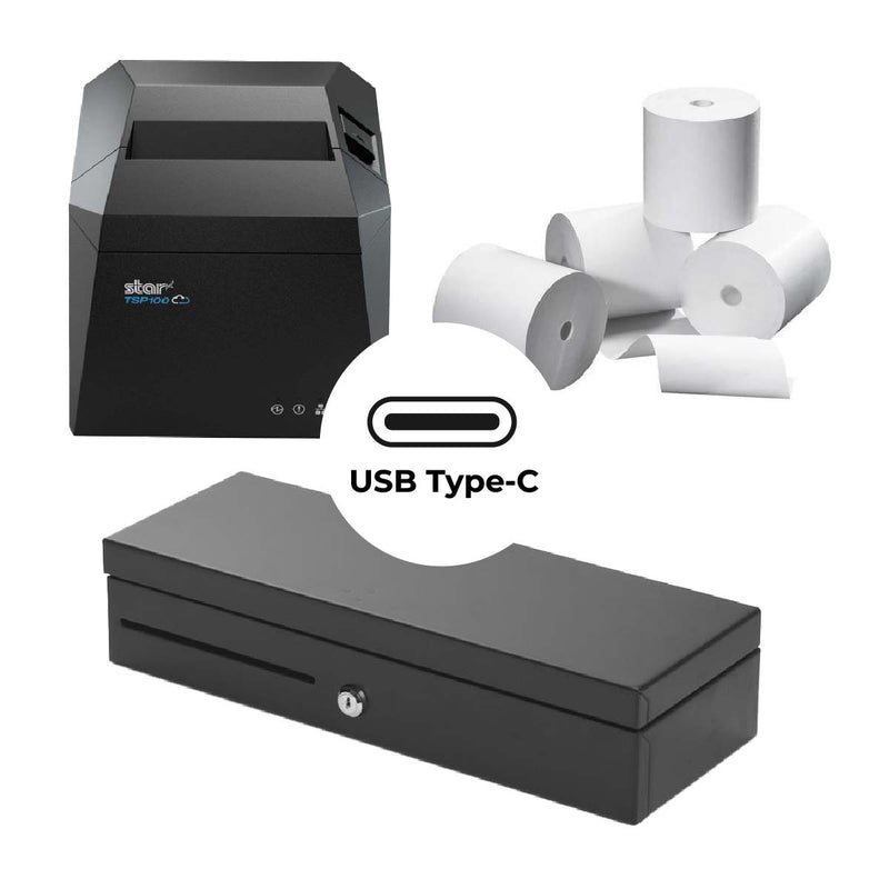 Windows & Android POS Starter Kit: Star TSP143IV UE | USB-C, Ethernet LAN & CloudPRNT™