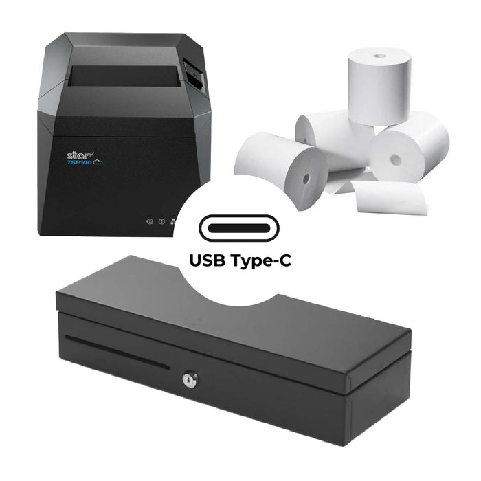 Windows & Android POS Starter Kit: Star TSP143IV UE | USB-C, Ethernet LAN & CloudPRNT™