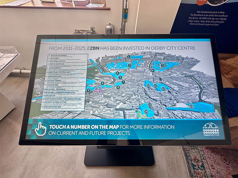 43", 50" and 55" Android and Windows PCAP Touch Screen Kiosks