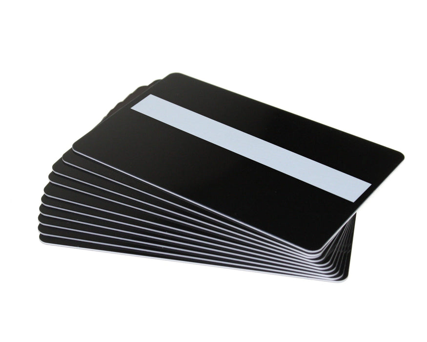 Matte Black Plastic Cards with Signature Strip (Pack of 100)