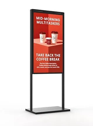 Allsee 49" and 55" Black Ultra High Brightness Hanging Double-Sided Displays and Ceiling Mounts