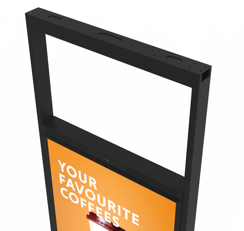 Allsee 49" and 55" Black Ultra High Brightness Hanging Double-Sided Displays and Ceiling Mounts