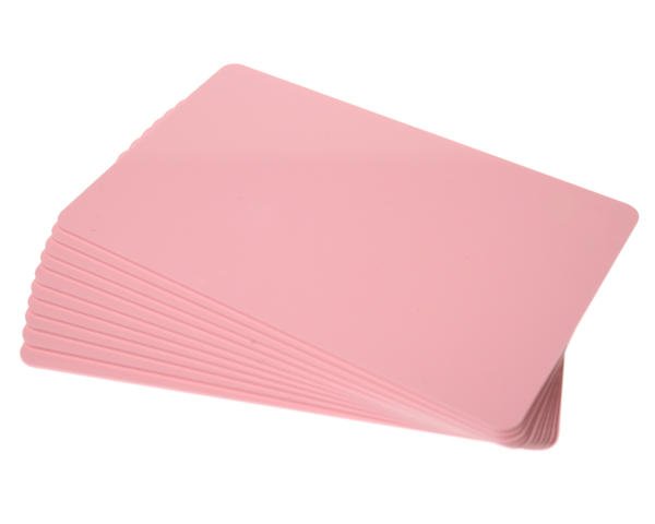 Dyestar Premium Pink 760 Micron Cards with Coloured Core (Pack of 100) [C-A7-PK]