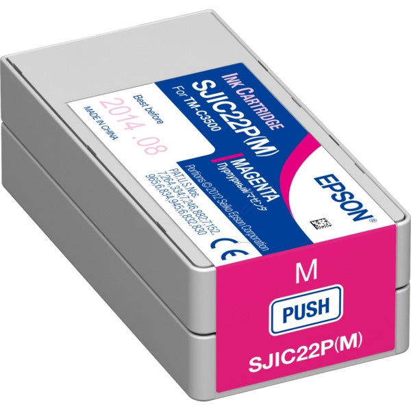 Epson SJIC22P Genuine Ink Cartridges | For ColorWorks TM-C3500