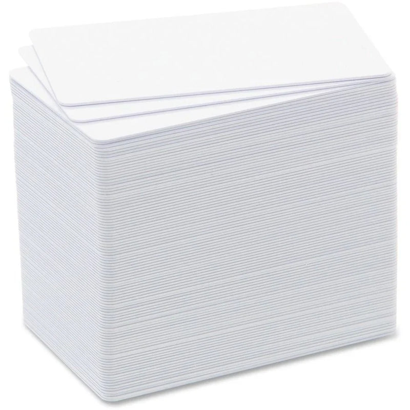 Evolis CBGC0020W Thin White PVC Cards (100 Pack) | 20 mil for Badgy 100 & 200