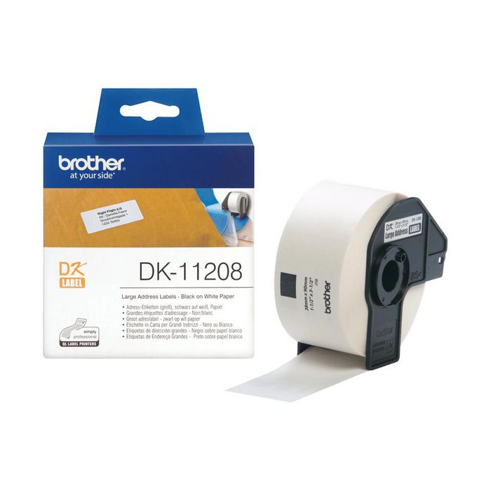 Brother DK-11208 Genuine Large Address Labels (38 mm × 90 mm)