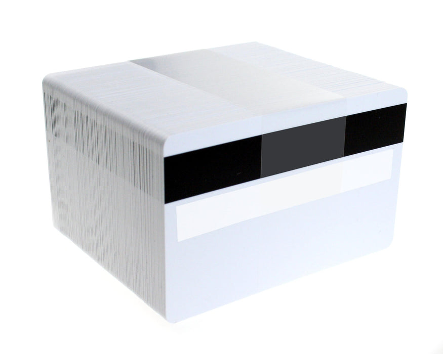 Dyestar Blank White Plastic Cards with Hi-Co Magnetic Stripe & Signature Strip (Pack of 100)