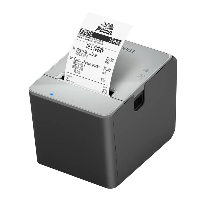 Epson TM-L100 Thermal Label Printer – Linerless, 170mm/s High Speed, USB/Ethernet/Serial, Black