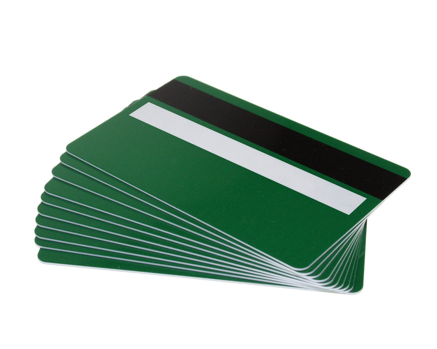 Forest Green Plastic Cards with Hi-Co Magnetic Stripe & Signature Strip (Pack of 500)