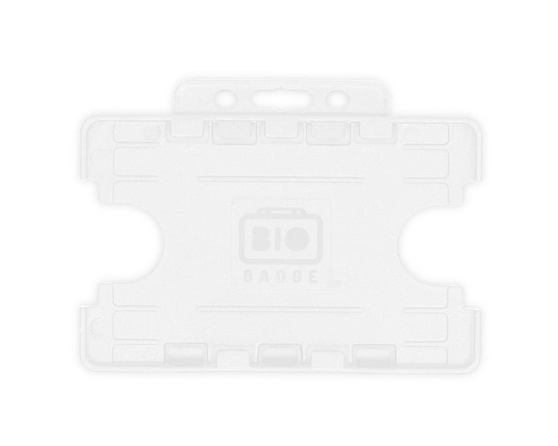 BioBadge White Dual-Sided Holders Landscape - Pack of 100