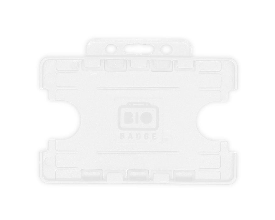 BioBadge White Dual-Sided Holders Landscape - Pack of 100