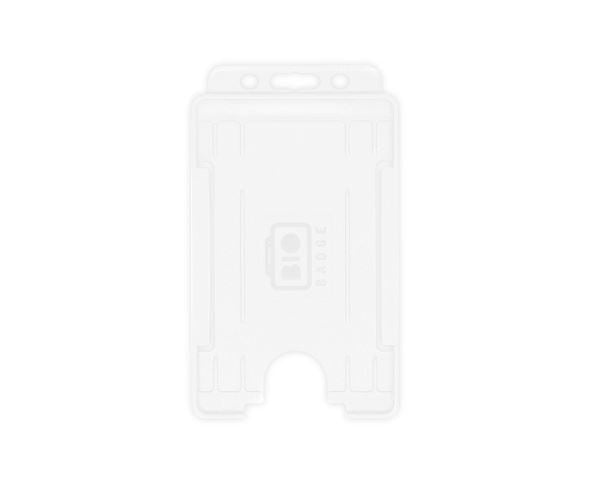 BioBadge White Open Faced Holders, Portrait - Pack of 100