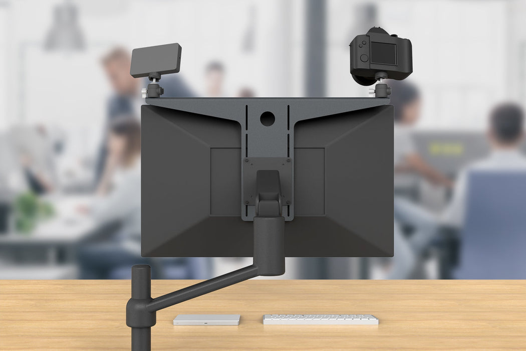 Heckler H624-BK Camera Shelf for Monitor Arms | VESA-Mounted Streaming Organiser