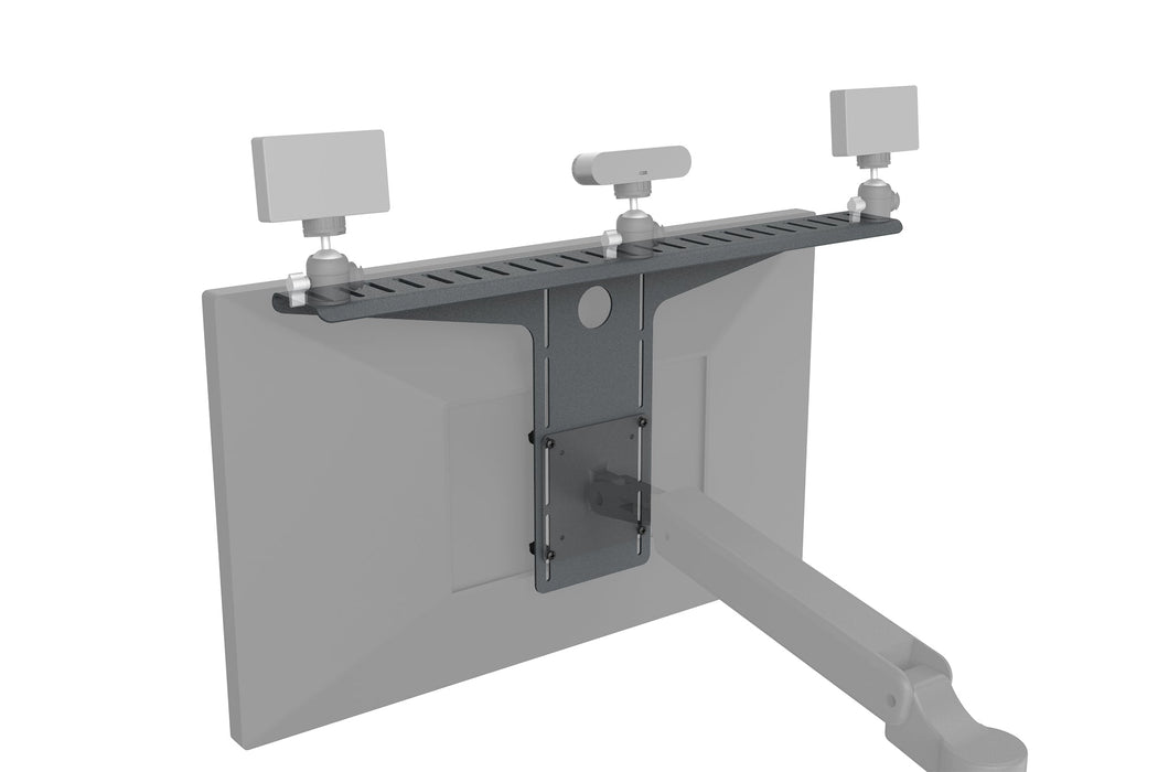 Heckler H624-BK Camera Shelf for Monitor Arms | VESA-Mounted Streaming Organiser