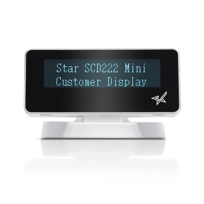 Star Micronics SCD222U Compact Customer Display | 2-Line Blue Back-Lit USB