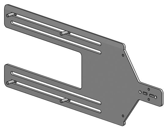 SpacePole Kiosk SPK511 | Straight Side-Mount Bracket (Portrait)