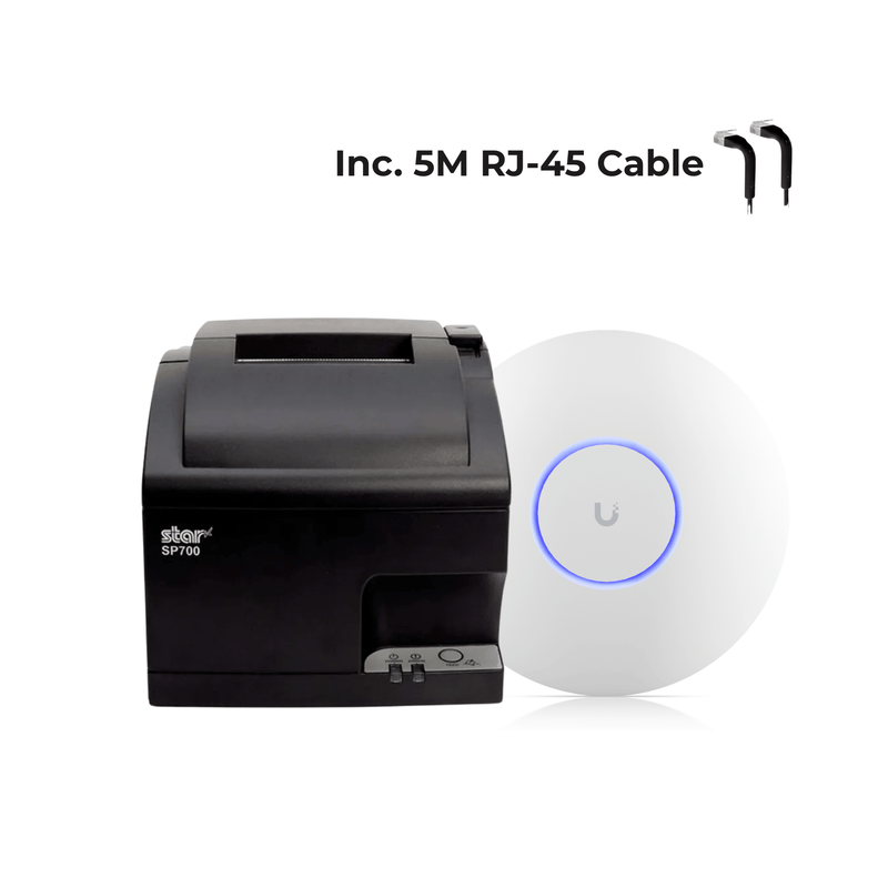 Remote Wireless Kitchen Printer Bundle | Star SP742ME3 & Ubiquiti U7 Pro