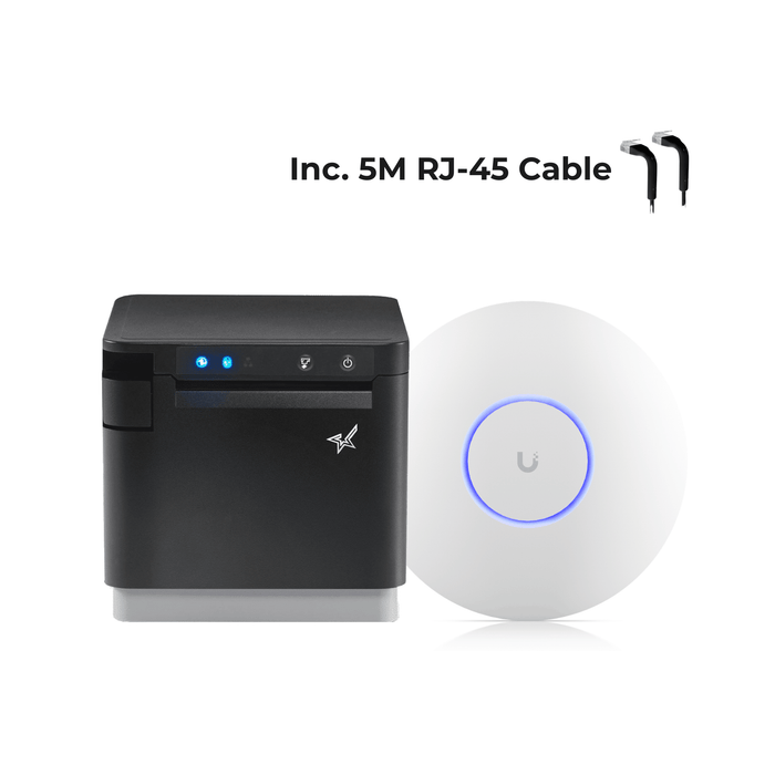 Remote Wireless Front-of-House & Bar Receipt Printer Bundle | Star mC-Print3 & Ubiquiti U7 Pro