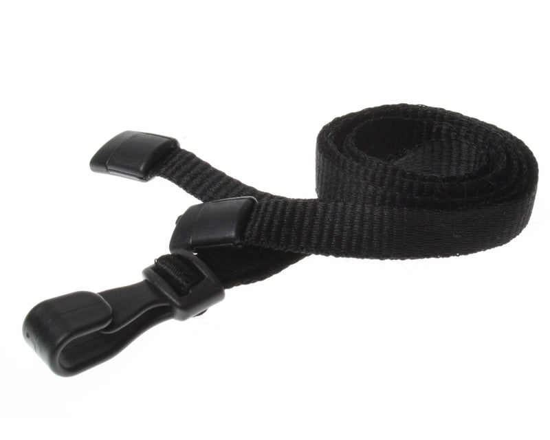 10mm Recycled Lanyards with Plastic J Clip – Eco-Friendly Plain ID Badge Lanyards (Pack of 100)
