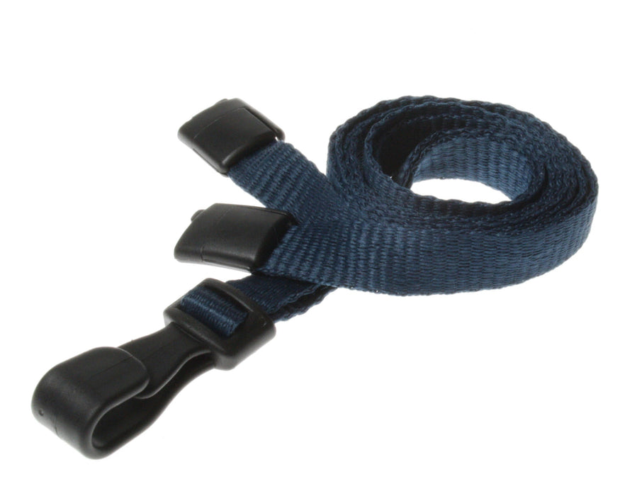 10mm Recycled Lanyards with Plastic J Clip – Eco-Friendly Plain ID Badge Lanyards (Pack of 100)