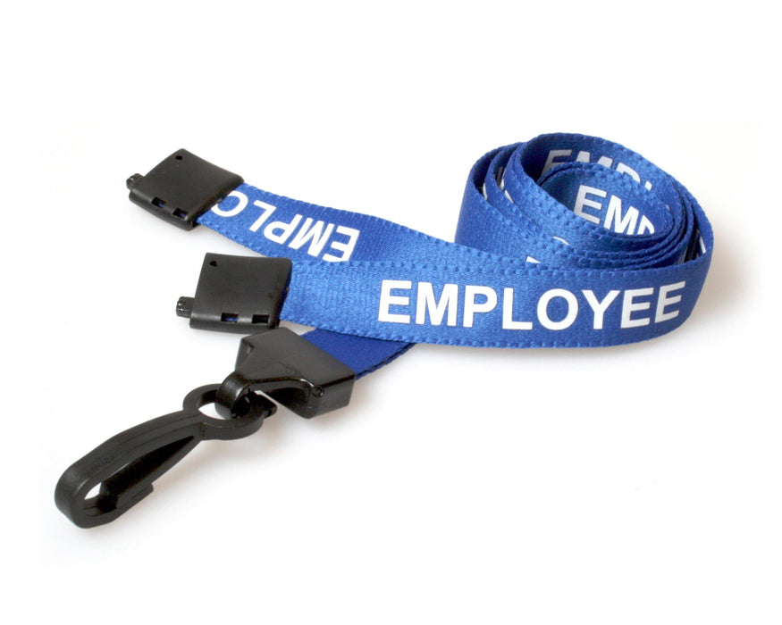 15mm Recycled Role-Printed Lanyards with Plastic J Clip – Visitor, Staff, Student, Governor, Event Staff, Volunteer, Temporary, First Aid, Contractor, VIP, Security, Rainbow & NHS (Pack of 100)
