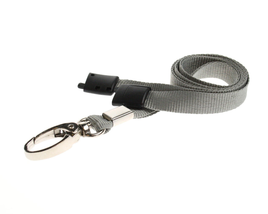 10mm Recycled Plain Lanyards with Metal Lobster Clip – Eco-Friendly ID Badge Lanyards Available in Multiple Colours (Pack of 100)