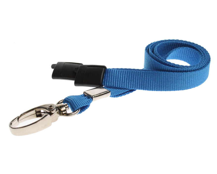 10mm Recycled Plain Lanyards with Metal Lobster Clip – Eco-Friendly ID Badge Lanyards Available in Multiple Colours (Pack of 100)