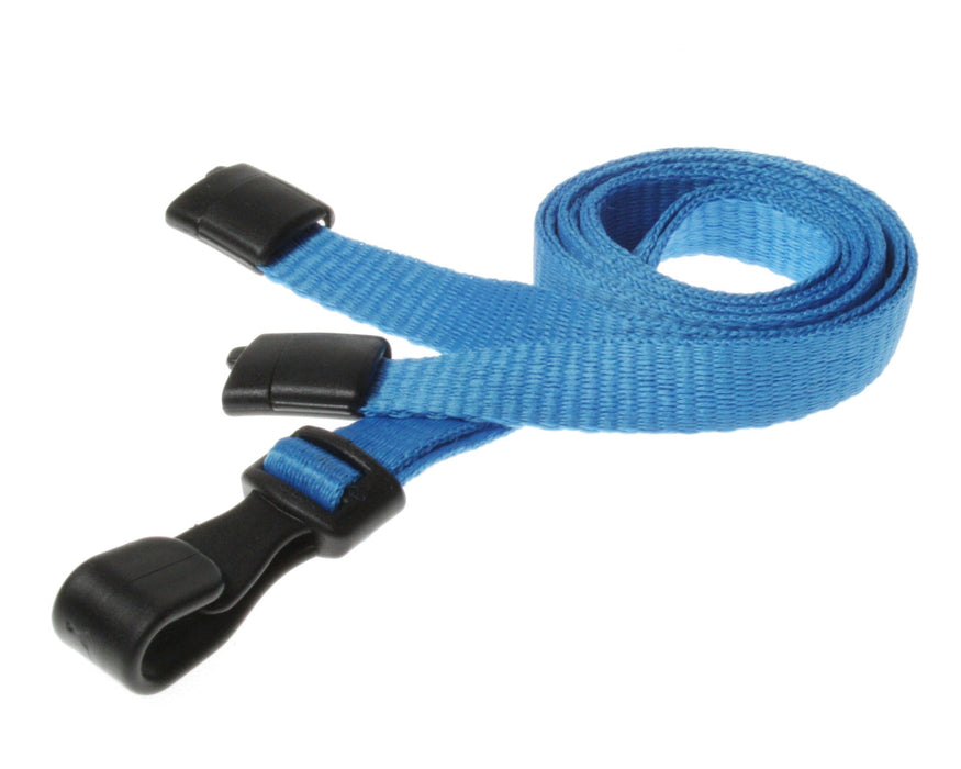 10mm Recycled Lanyards with Plastic J Clip – Eco-Friendly Plain ID Badge Lanyards (Pack of 100)