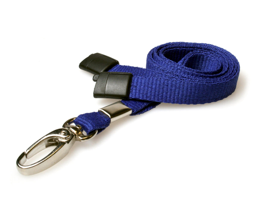 10mm Recycled Plain Lanyards with Metal Lobster Clip – Eco-Friendly ID Badge Lanyards Available in Multiple Colours (Pack of 100)
