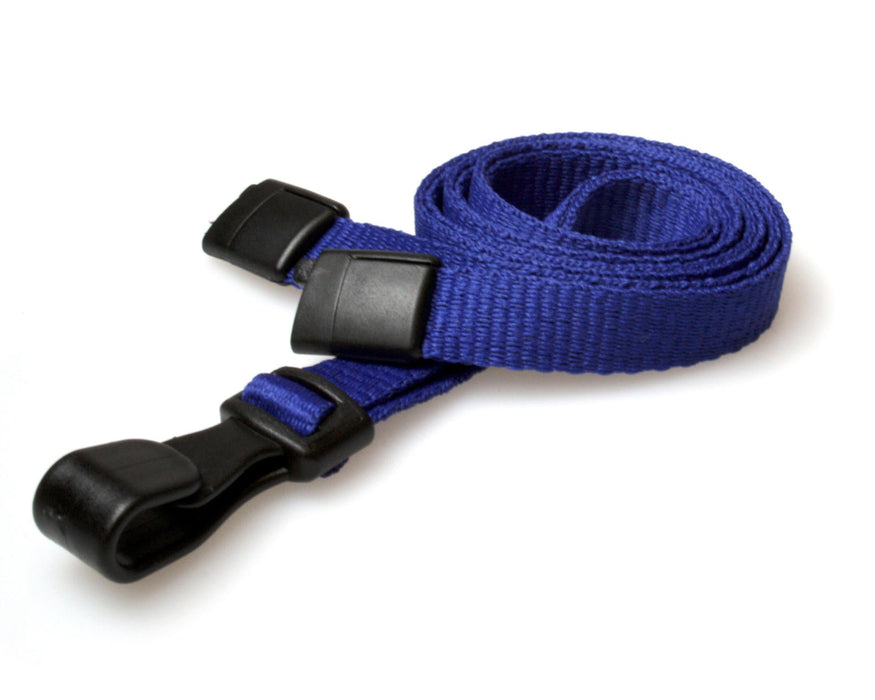 10mm Recycled Lanyards with Plastic J Clip – Eco-Friendly Plain ID Badge Lanyards (Pack of 100)