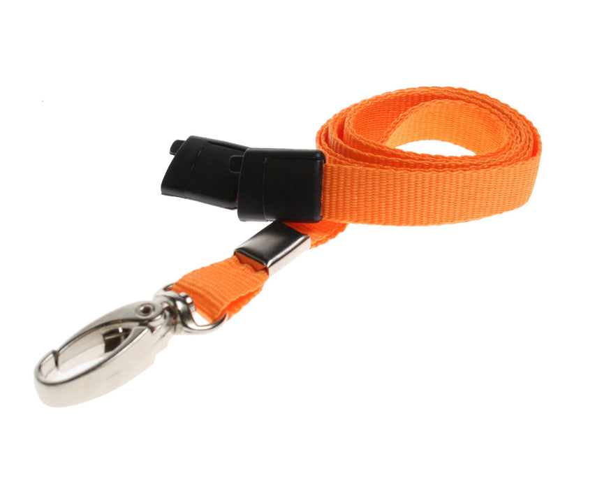 10mm Recycled Plain Lanyards with Metal Lobster Clip – Eco-Friendly ID Badge Lanyards Available in Multiple Colours (Pack of 100)