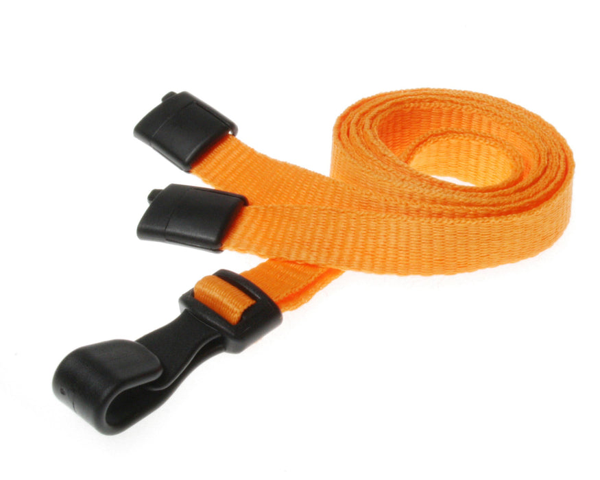 10mm Recycled Lanyards with Plastic J Clip – Eco-Friendly Plain ID Badge Lanyards (Pack of 100)