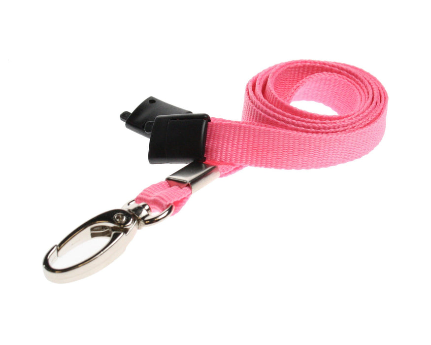 10mm Recycled Plain Lanyards with Metal Lobster Clip – Eco-Friendly ID Badge Lanyards Available in Multiple Colours (Pack of 100)