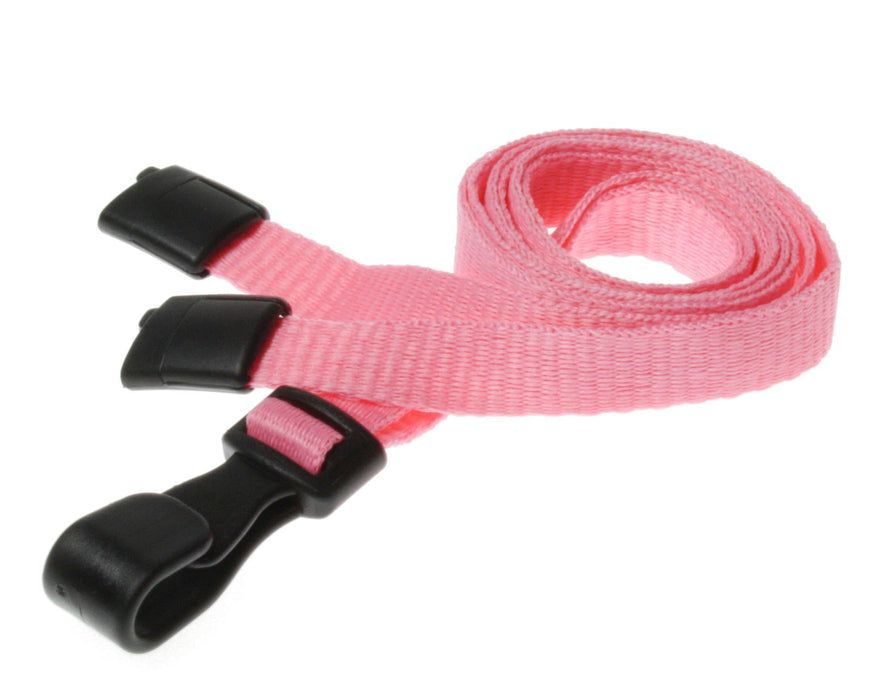 10mm Recycled Lanyards with Plastic J Clip – Eco-Friendly Plain ID Badge Lanyards (Pack of 100)