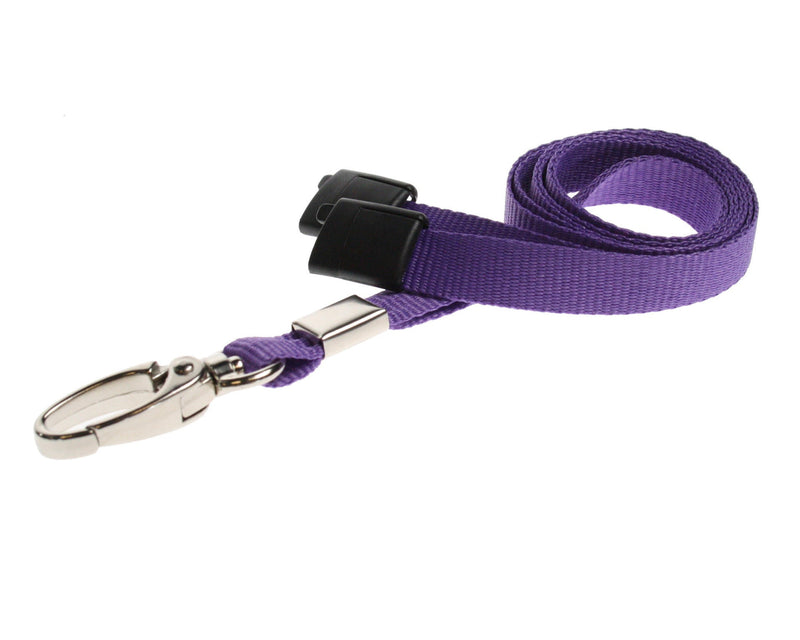 10mm Recycled Plain Lanyards with Metal Lobster Clip – Eco-Friendly ID Badge Lanyards Available in Multiple Colours (Pack of 100)