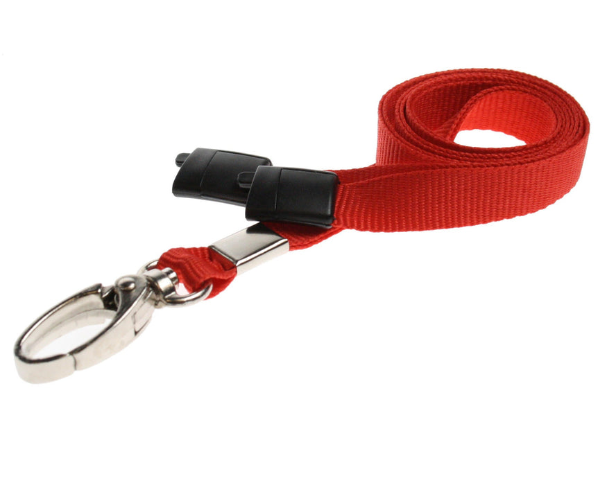 10mm Recycled Plain Lanyards with Metal Lobster Clip – Eco-Friendly ID Badge Lanyards Available in Multiple Colours (Pack of 100)