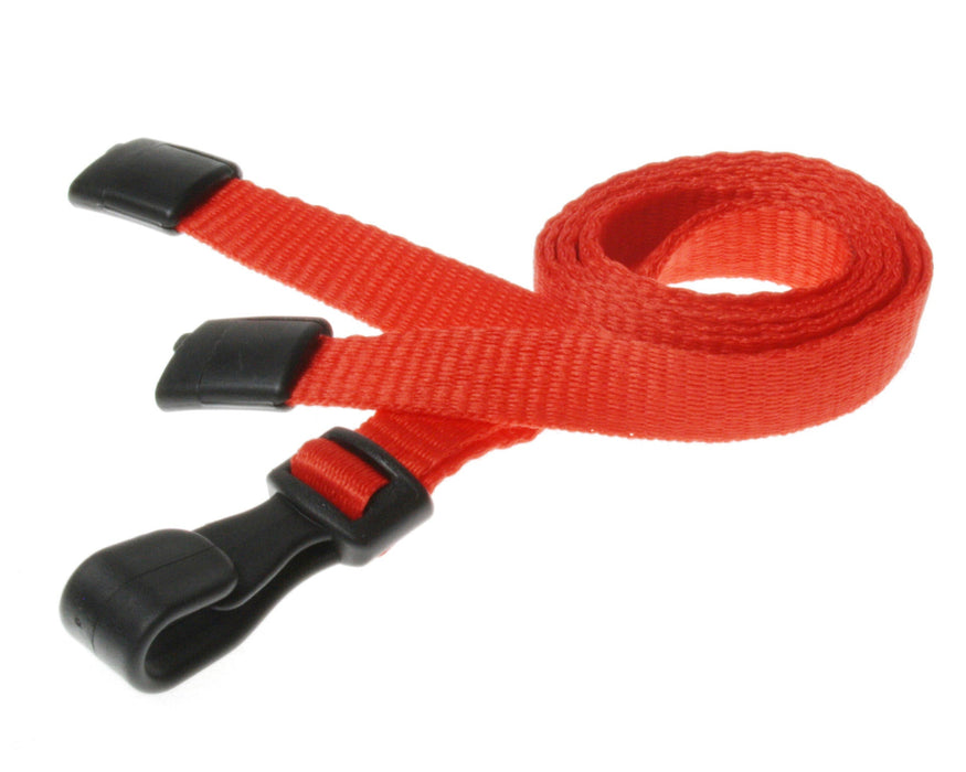 10mm Recycled Lanyards with Plastic J Clip – Eco-Friendly Plain ID Badge Lanyards (Pack of 100)