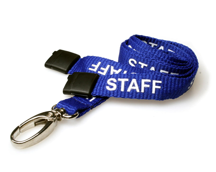 15mm Recycled Staff, Visitor, Student, Contractor & Rainbow Lanyards with Metal Lobster Clip – Eco-Friendly ID Lanyards (Pack of 100)