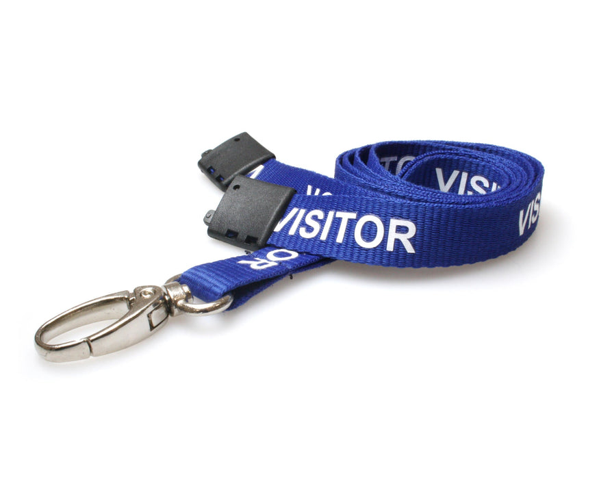 15mm Recycled Staff, Visitor, Student, Contractor & Rainbow Lanyards with Metal Lobster Clip – Eco-Friendly ID Lanyards (Pack of 100)