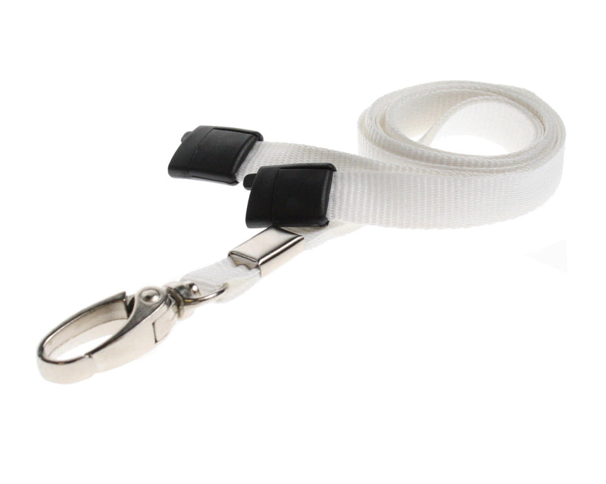 10mm Recycled Plain Lanyards with Metal Lobster Clip – Eco-Friendly ID Badge Lanyards Available in Multiple Colours (Pack of 100)