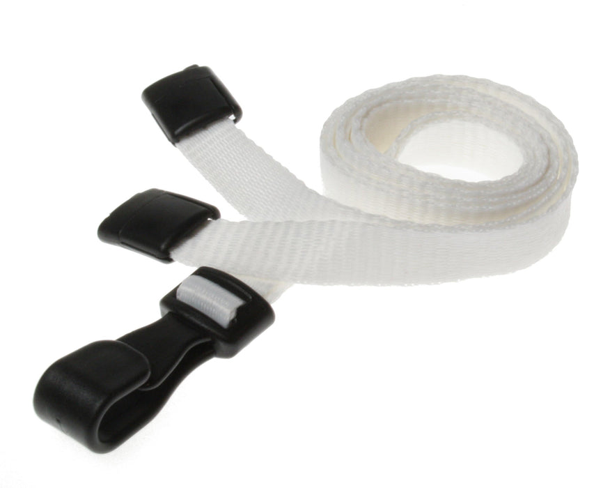 10mm Recycled Lanyards with Plastic J Clip – Eco-Friendly Plain ID Badge Lanyards (Pack of 100)