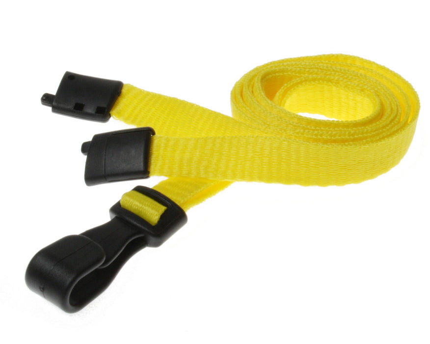 10mm Recycled Lanyards with Plastic J Clip – Eco-Friendly Plain ID Badge Lanyards (Pack of 100)