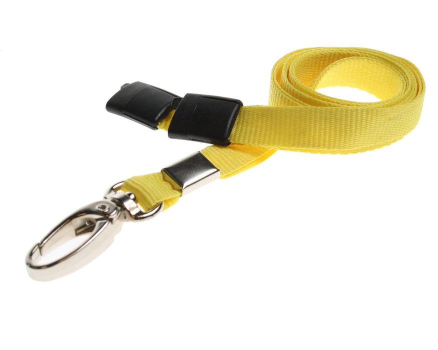 10mm Recycled Plain Lanyards with Metal Lobster Clip – Eco-Friendly ID Badge Lanyards Available in Multiple Colours (Pack of 100)