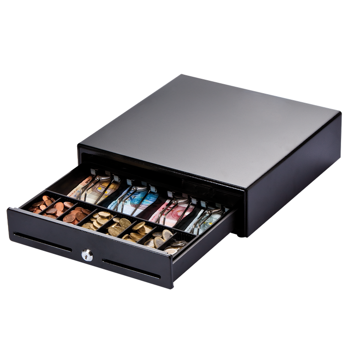Metapace K-2 Cash Drawer | Heavy Duty POS Till Drawer | Black (META-k2s) & White (META-k2w)