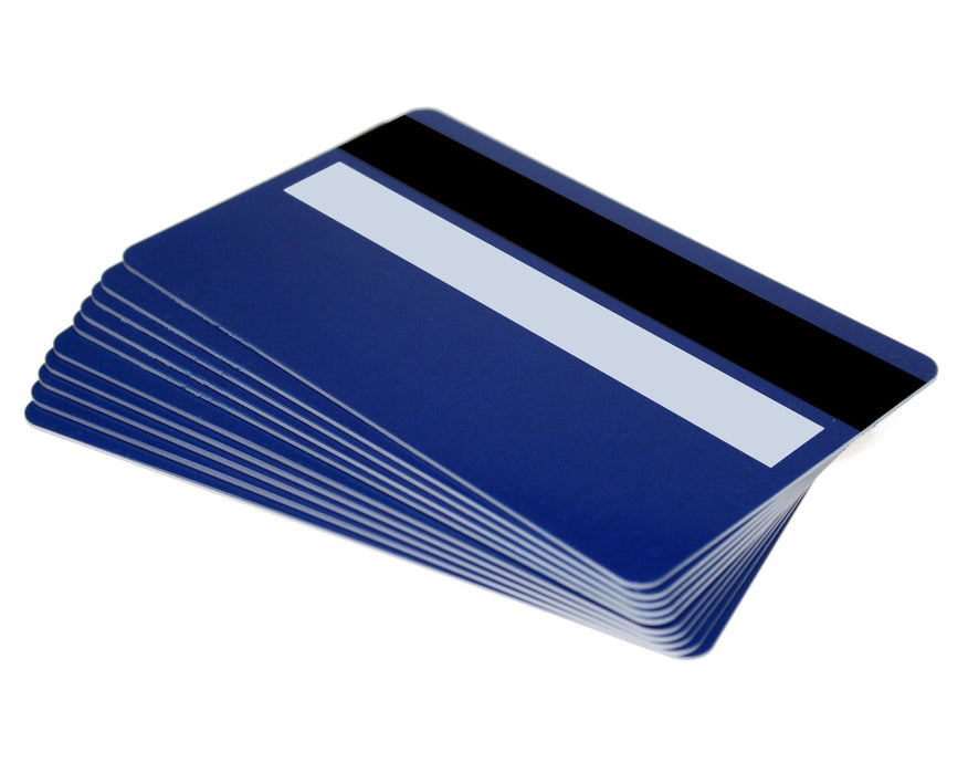 Royal Blue Plastic Cards with Hi-Co Magnetic Stripe & Signature Strip (Pack of 100)